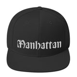 MANHATTAN OLD ENGLISH BLACK SNAPBACK