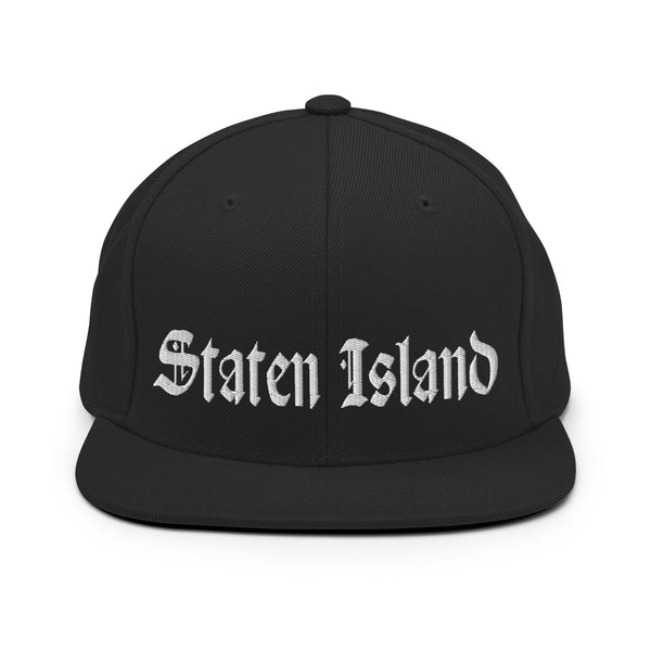 STATEN ISLAND OLD ENGLISH BLACK SNAPBACK