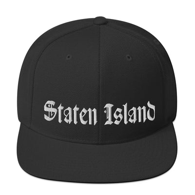 STATEN ISLAND OLD ENGLISH BLACK SNAPBACK