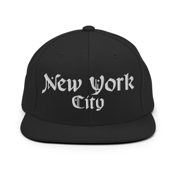 NEW YORK CITY OLD ENGLISH BLACK SNAPBACK