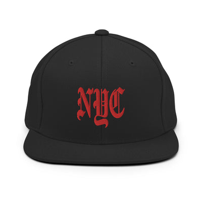 NYC OLD ENGLISH BLACK SNAPBACK