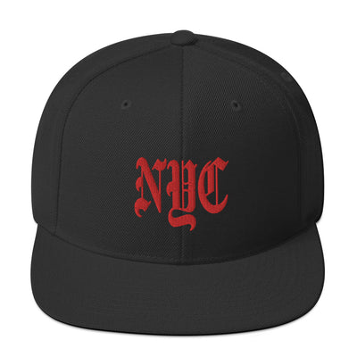 NYC OLD ENGLISH BLACK SNAPBACK