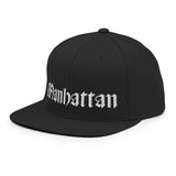 MANHATTAN OLD ENGLISH BLACK SNAPBACK