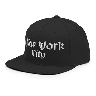 NEW YORK CITY OLD ENGLISH BLACK SNAPBACK