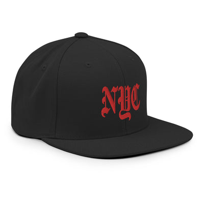 NYC OLD ENGLISH BLACK SNAPBACK