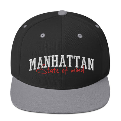 MANHATTAN STATE OF MIND BLACK AND SILVER SNAPBACK