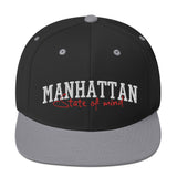 MANHATTAN STATE OF MIND BLACK AND SILVER SNAPBACK