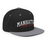 MANHATTAN STATE OF MIND BLACK AND SILVER SNAPBACK