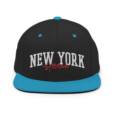 NEW YORK ATTITUDE BLACK AND TEAL SNAPBACK