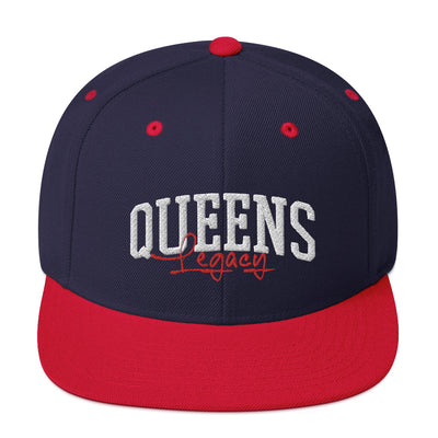 QUEENS LEGACY NAVY AND RED SNAPBACK