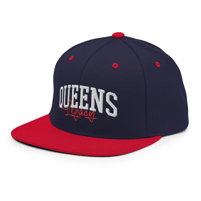 QUEENS LEGACY NAVY AND RED SNAPBACK