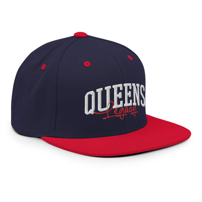 QUEENS LEGACY NAVY AND RED SNAPBACK