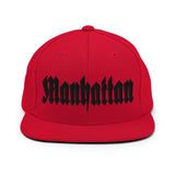 MANAHATTAN OLD ENGLISH RED SNAPBACK