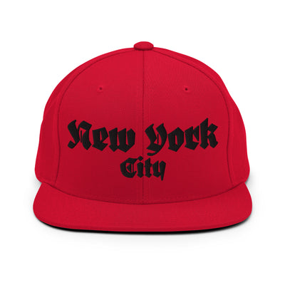 NEW YORK CITY OLD ENGLISH RED SNAPBACK