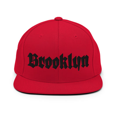 BROOKLYN OLD ENGLISH RED SNAPBACK