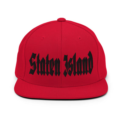 STATEN ISLAND OLD ENGLISH RED SNAPBACK