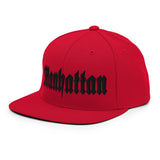 MANAHATTAN OLD ENGLISH RED SNAPBACK