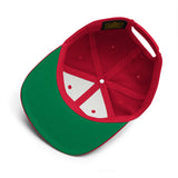 MANAHATTAN OLD ENGLISH RED SNAPBACK