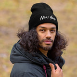 NEW YORK HANDWRITTEN CUFFED BEANIE