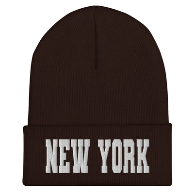 NEW YORK VARSITY CUFFED BEANIE