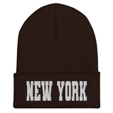 NEW YORK VARSITY CUFFED BEANIE