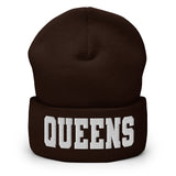 QUEENS VARSITY CUFFED BEANIE