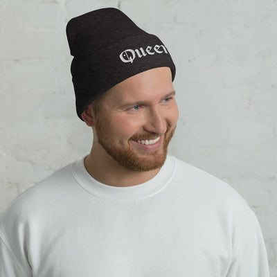 QUEENS OLD ENGLISH CUFFED BEANIE