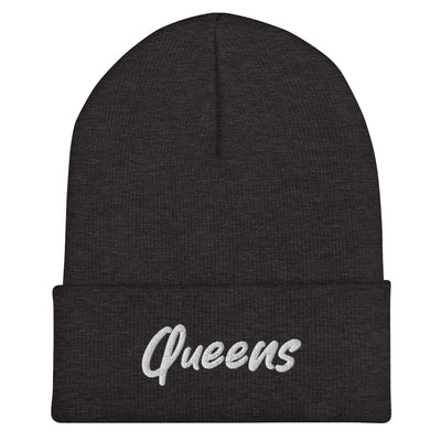 QUEENS HANDWRITTEN CUFFED BEANIE