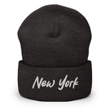 NEW YORK HANDWRITTEN CUFFED BEANIE