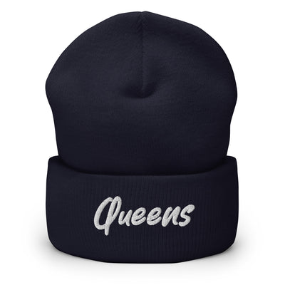 QUEENS HANDWRITTEN CUFFED BEANIE