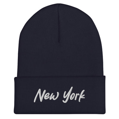 NEW YORK HANDWRITTEN CUFFED BEANIE