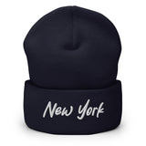 NEW YORK HANDWRITTEN CUFFED BEANIE