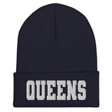 QUEENS VARSITY CUFFED BEANIE