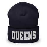 QUEENS VARSITY CUFFED BEANIE