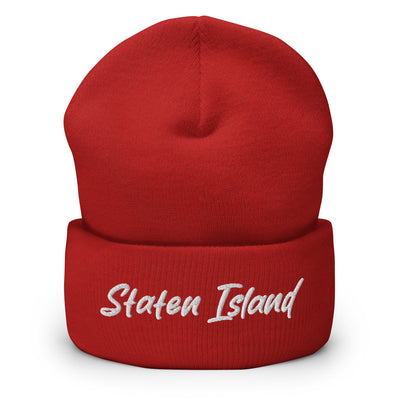 STATEN ISLAND HANDWRITTEN CUFFED BEANIE