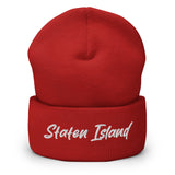 STATEN ISLAND HANDWRITTEN CUFFED BEANIE