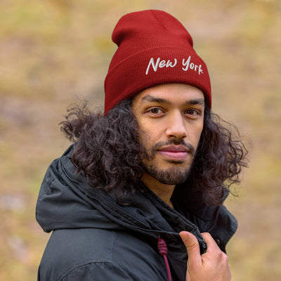 NEW YORK HANDWRITTEN CUFFED BEANIE