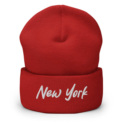 NEW YORK HANDWRITTEN CUFFED BEANIE