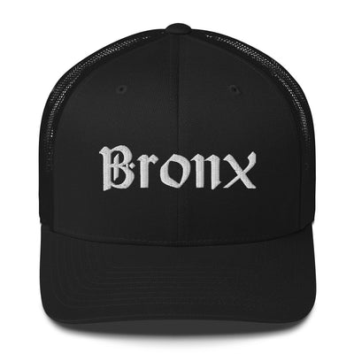 BRONX OLD ENGLISH BLACK RETRO TRUCKER HAT