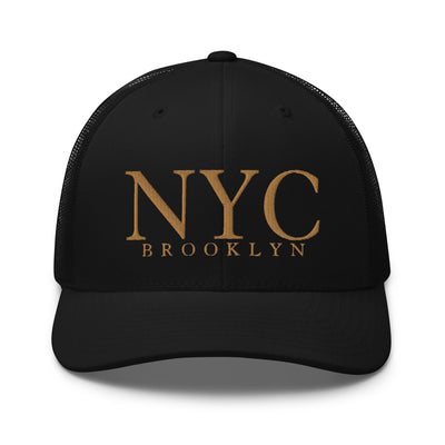 NYC BROOKLYN BLACK RETRO TRUCKER HAT