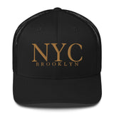 NYC BROOKLYN BLACK RETRO TRUCKER HAT