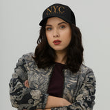 NYC BROOKLYN BLACK RETRO TRUCKER HAT