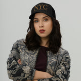 NYC STATEN ISLAND BLACK RETRO TRUCKER HAT