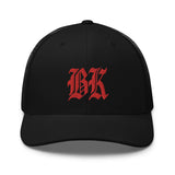 BK OLD ENGLISH BLACK RETRO TRUCKER HAT