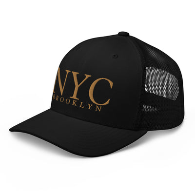 NYC BROOKLYN BLACK RETRO TRUCKER HAT