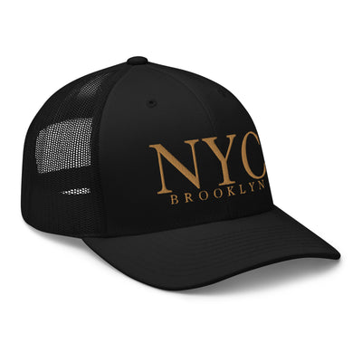 NYC BROOKLYN BLACK RETRO TRUCKER HAT