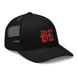 BK OLD ENGLISH BLACK RETRO TRUCKER HAT