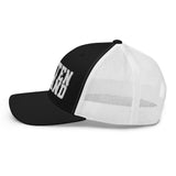 STATEN ISLAND BLACK AND WHITE RETRO TRUCKER HAT