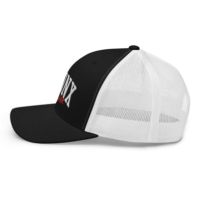 BRONX FINESSE BLACK AND WHITE RETRO TRUCKER HAT