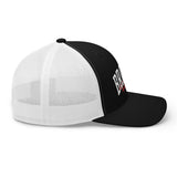 BRONX FINESSE BLACK AND WHITE RETRO TRUCKER HAT